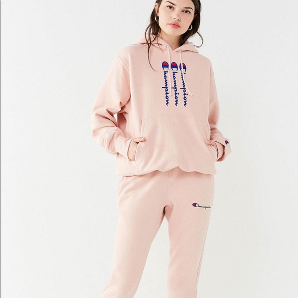 blush pink champion sweatshirt